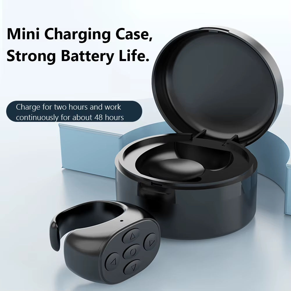 For Tik Tok Ring Remote Control Button Wireless Bluetooth Controller Fingertip Selfie Timer Page Turner Browsing Device for Ios